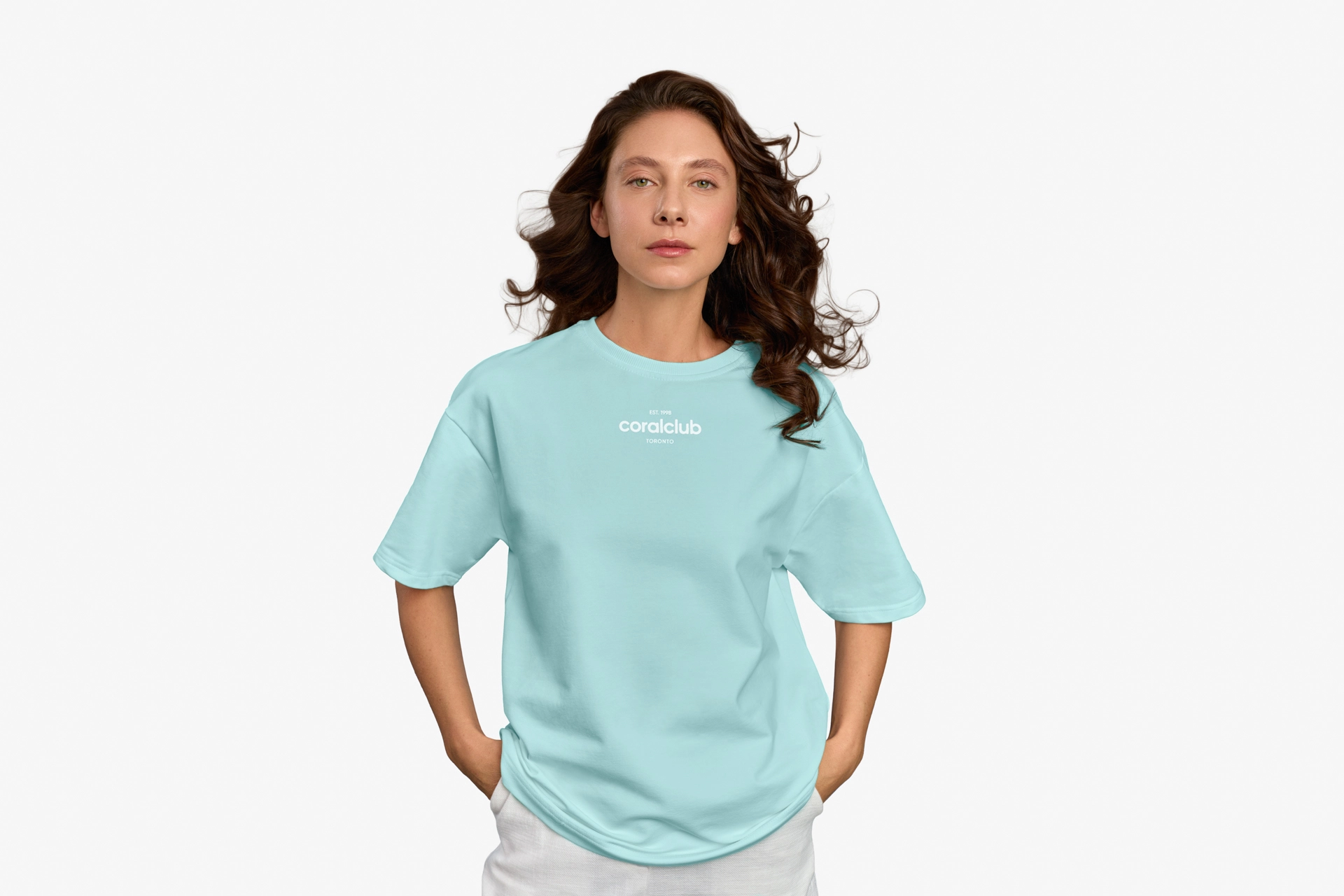 T-shirt oversize, menta